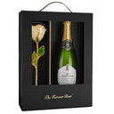 24K Gold Champagne Rose Bundle with Moet & Chandon Champagne (Includes Champagne)