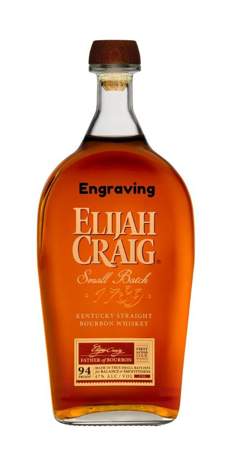 Engraved Elijah Craig Small Batch Bourbon 750ml - Logo + Recipients Name