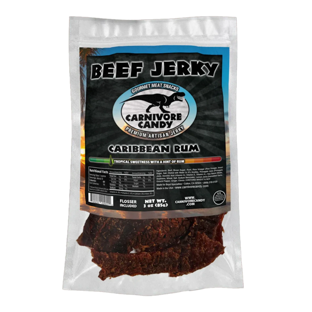 Carnivore Candy Carabian Rum Beef Jerky