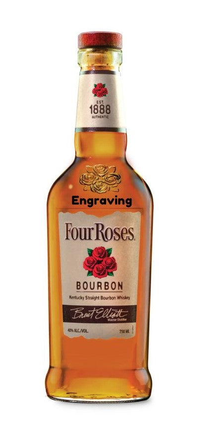 Engraved Four Roses Straight Bourbon Whiskey 750ml - Logo + Recipients Name