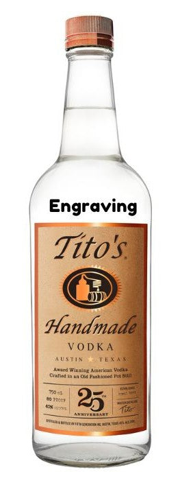 Engraved Titos Handmake Vodka 750ml - Recipients Name