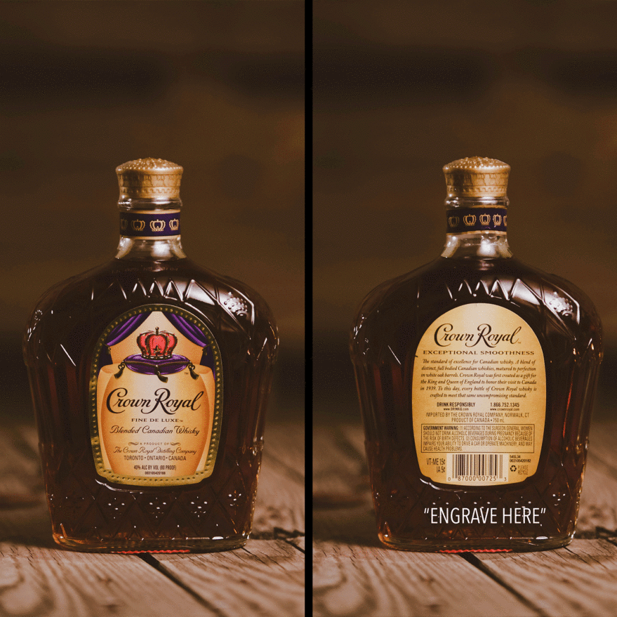 Engrave Your Bottle of Crown Royal