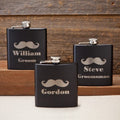 Groomsman Mustache Flask